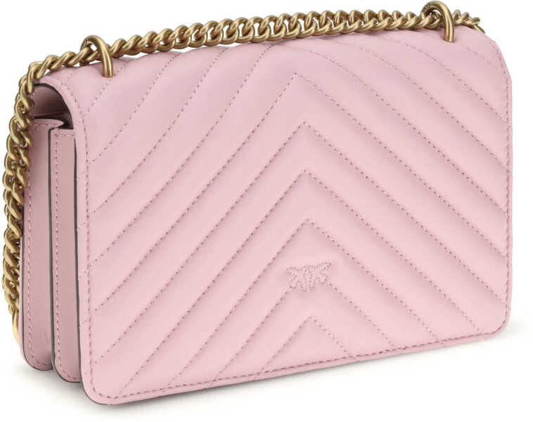 Genti de umar Pinko Mini Love Shoulder Bag ROSA CHIARO-ANTIQUE GOLD Femei (BM 19701416) 3