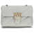 Pinko Love Classic leather Shoulder Bag GRIGIO PERLA-ANTIQUE GOLD