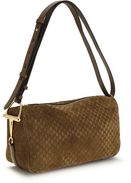 Genti de mana Gucci Half Horsebit Shoulder Bag PEPPER BROWN/PEP.BR Femei (BM 19701452) 2