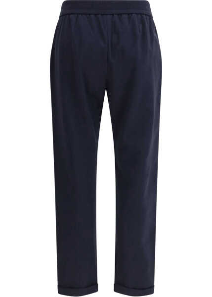 Pantaloni casual Brunello Cucinelli Track stretch-fleece Trousers with monili detailing ABISSO Femei (BM 19701458) 2