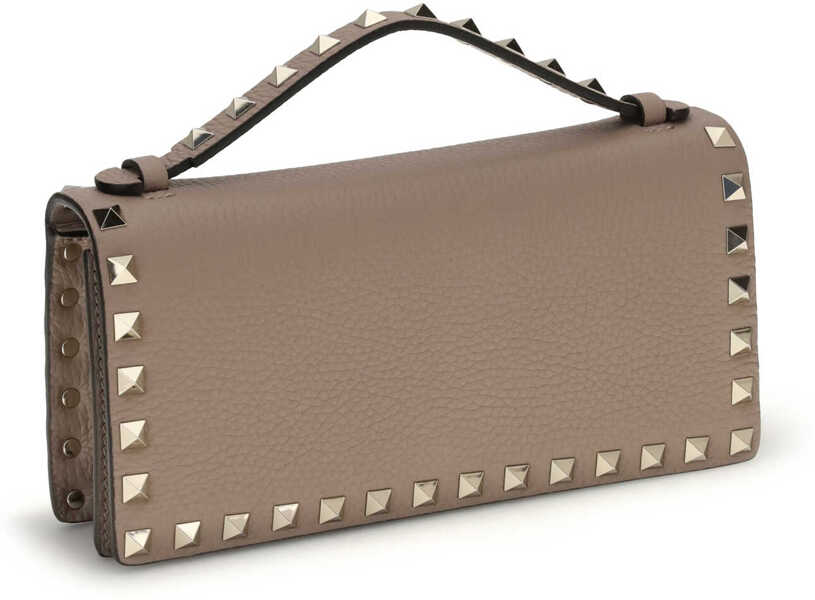 Portofele Valentino Garavani WALLET W/STRAP  ROCKSTUD  VITELLO STAM POUDRE Femei (BM 19701467) 2