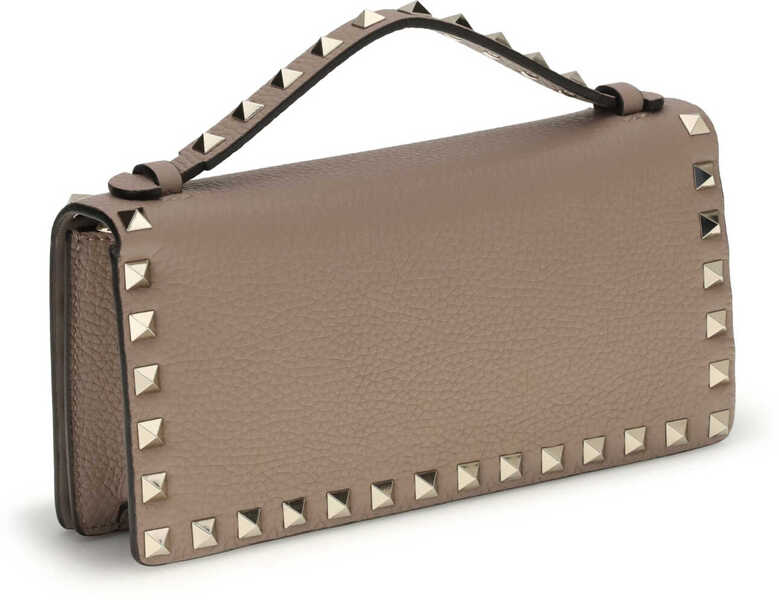Portofele Valentino Garavani WALLET W/STRAP  ROCKSTUD  VITELLO STAM POUDRE Femei (BM 19701467) 3