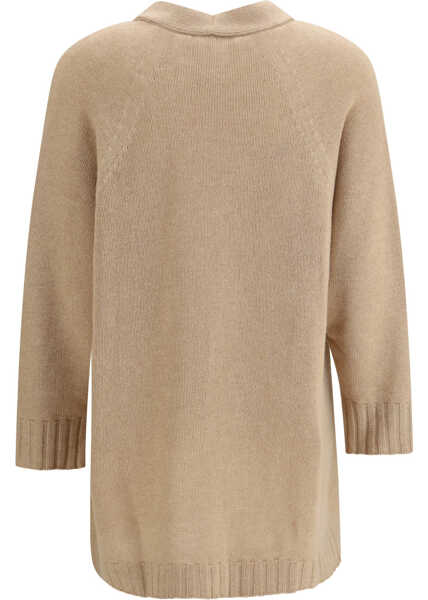 Cardigane Fabiana Filippi Cardigan in fine knit with a V-neckline FAGGIO Femei (BM 19701476) 2