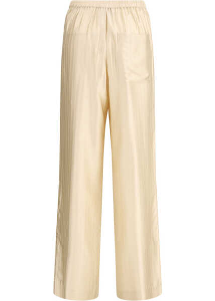Pantaloni casual LOULOU DE SAISON Kadala Trousers ECRU Femei (BM 19701485) 2