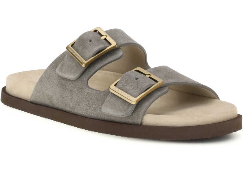 Sandale Brunello Cucinelli Suede Sandals NEBBIACAMEL Barbati (BM 19701494) 2