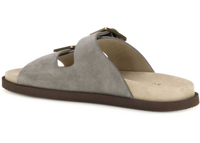 Sandale Brunello Cucinelli Suede Sandals NEBBIACAMEL Barbati (BM 19701494) 3