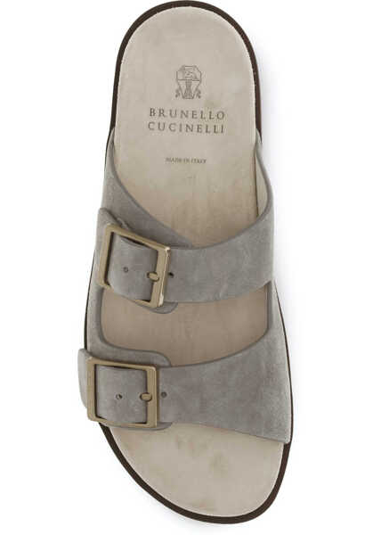 Sandale Brunello Cucinelli Suede Sandals NEBBIACAMEL Barbati (BM 19701494) 4