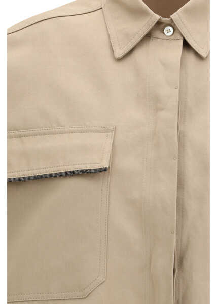 Camasi casual Brunello Cucinelli Short-sleeve Shirt TRENCH Femei (BM 19701497) 3