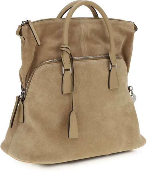 Genti de mana Maison Margiela 5AC soft medium Handbag CAMEL Barbati (BM 19701512) 2