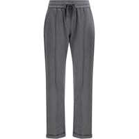 Pantaloni casual Track stretch-fleece Trousers with monili detailing Femei