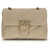 Pinko Love Classic leather Shoulder Bag BEIGE-GRIGIO FUMO-ANTIQUE GOLD