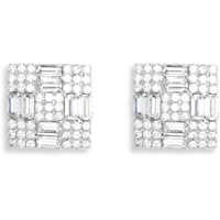 Cercei Crystal Checkerboard lobe Earrings Femei