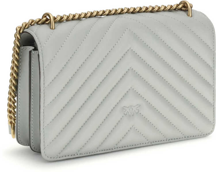 Genti de umar Pinko Mini Love Shoulder Bag GRIGIO PERLA-ANTIQUE GOLD Femei (BM 19701530) 3