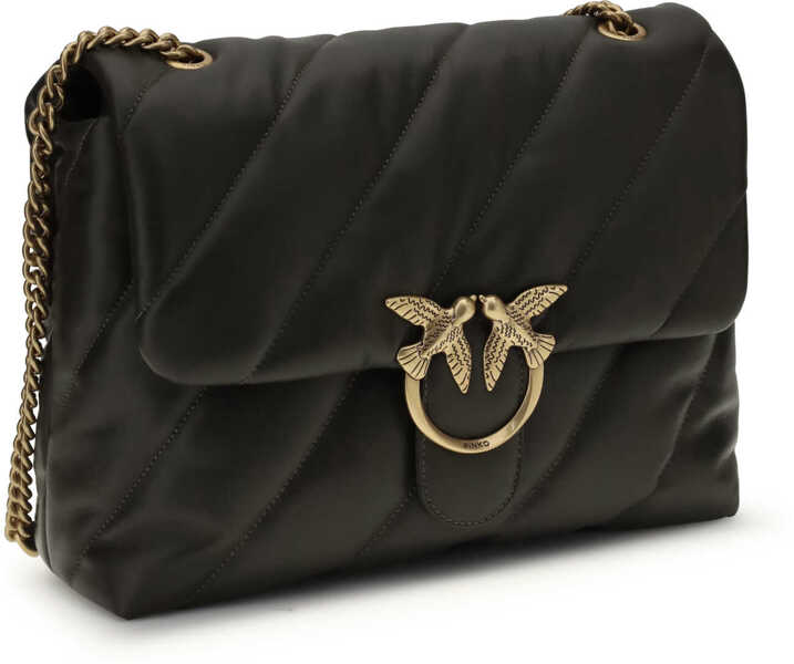 Genti de umar Pinko Love Puff Shoulder Bag VERDE FANGO-ANTIQUE GOLD Femei (BM 19701542) 2