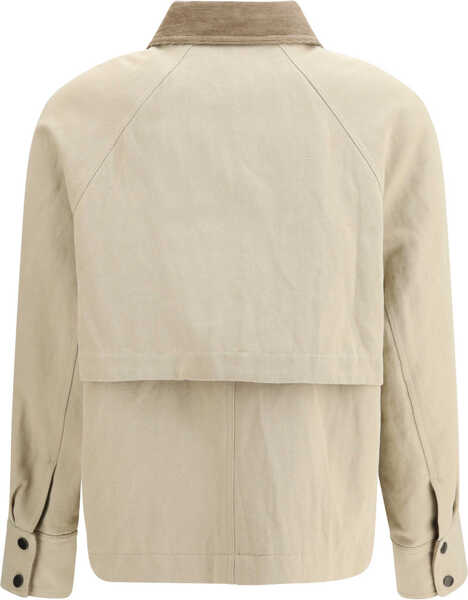 Jachete Brunello Cucinelli Cotton-linen canvas Jacket BEIGE Femei (BM 19701554) 2