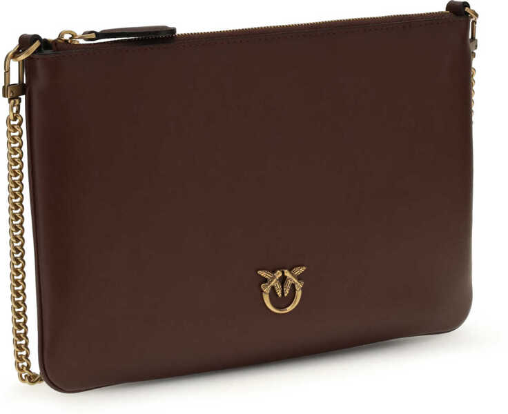 Genti de umar Pinko Leather Shoulder Bag BURGUNDY WINE-ANTIQUE GOLD Femei (BM 19701557) 2