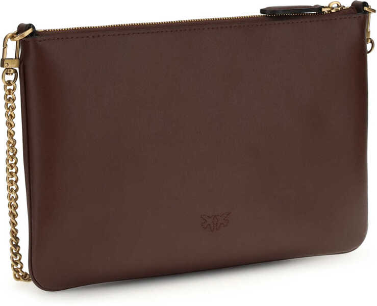 Genti de umar Pinko Leather Shoulder Bag BURGUNDY WINE-ANTIQUE GOLD Femei (BM 19701557) 3