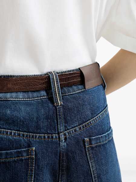 Blugi Brunello Cucinelli Barrel-leg Jeans ESSENTIAL DARK BLUE DENIM Femei (BM 19701569) 5