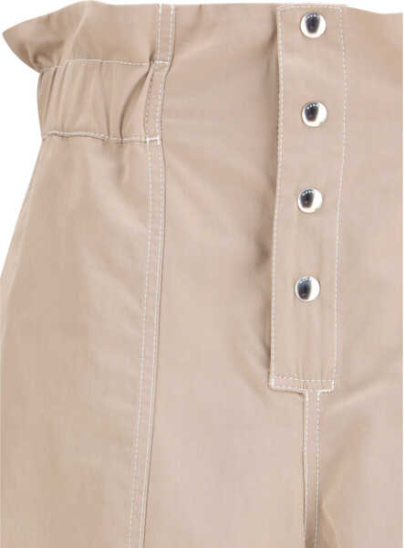 Pantaloni casual Marni Gabardine Trousers CEMENT Femei (BM 19701581) 3