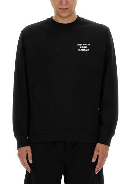 Bluze de trening DRLE DE MONSIEUR Felpa Slogan BLACK Barbati (BM 19701704) 2