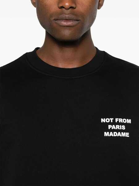Bluze de trening DRLE DE MONSIEUR Slogan Sweatshirt BLACK Barbati (BM 19701704) 5