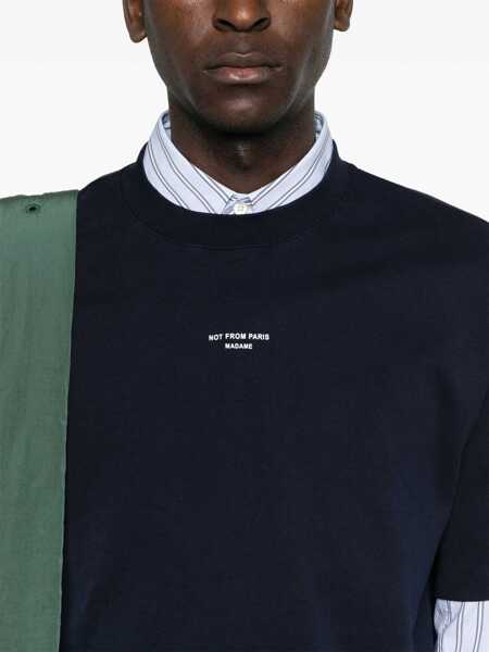 Tricouri DRLE DE MONSIEUR Slogan T-Shirt BLUE Barbati (BM 19701731) 5