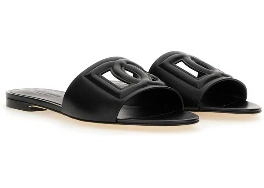 Balerini Dolce & Gabbana Sandalo Slide Con Logo BLACK Femei (BM 19701839) 3