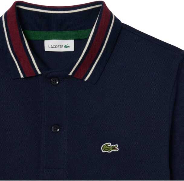 Tricouri Polo Lacoste Polo Shirt Petit Pique BLUE Baieti (BM 19701845) 3