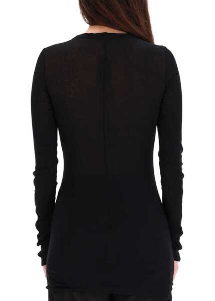 Tricouri Rick Owens T-Shirt A Maniche Lunge BLACK Femei (BM 19701854) 3