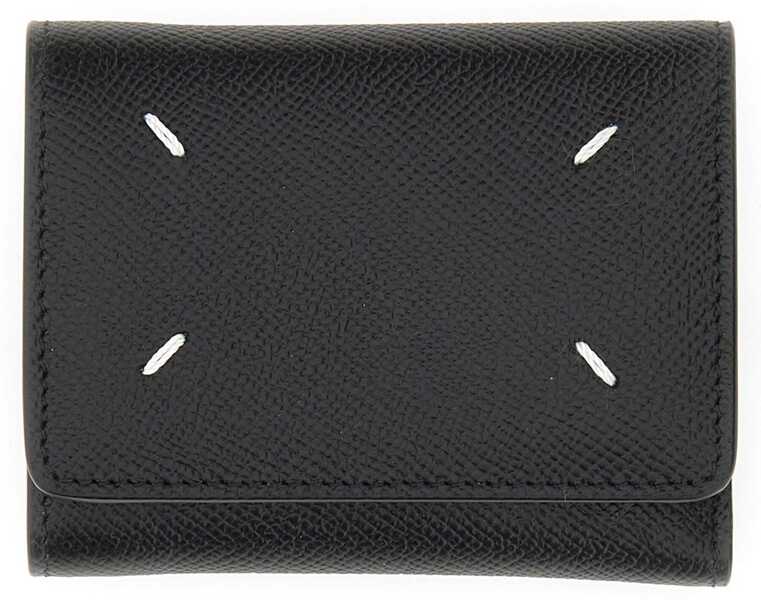 Portofele Maison Margiela Portafoglio Con Quattro Cuciture BLACK Barbati (BM 19701950) 2