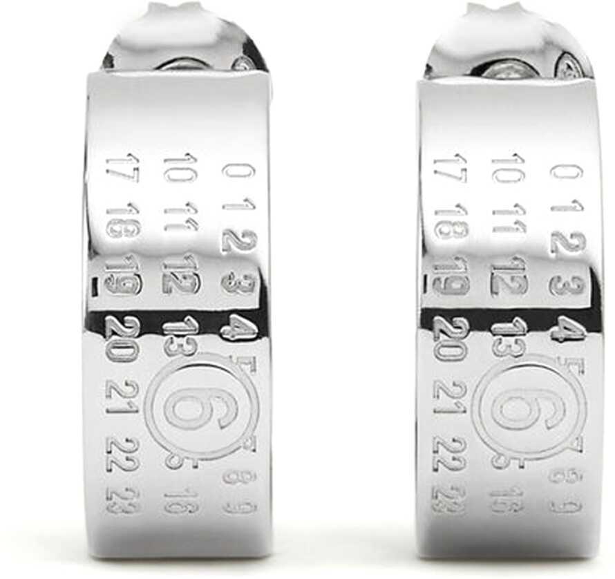 Cercei MM6 Maison Margiela Orecchini Con Logo SILVER Femei (BM 19701962) 4