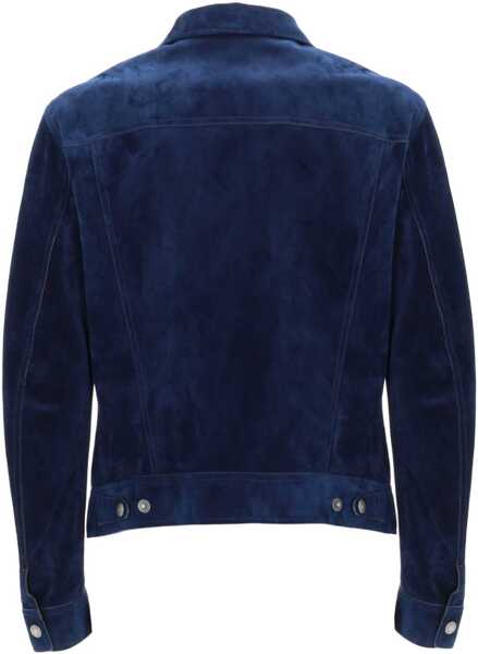 Geci de piele Tom Ford Leather Western Jacket BLUE Barbati (BM 19701986) 2