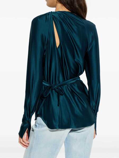 Bluze Victoria Beckham Draped Blouse BLACK Femei (BM 19702022) 4