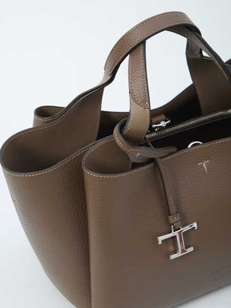 Genti de mana TODS T Timeless Leather Bag Small BROWN Femei (BM 19702226) 4