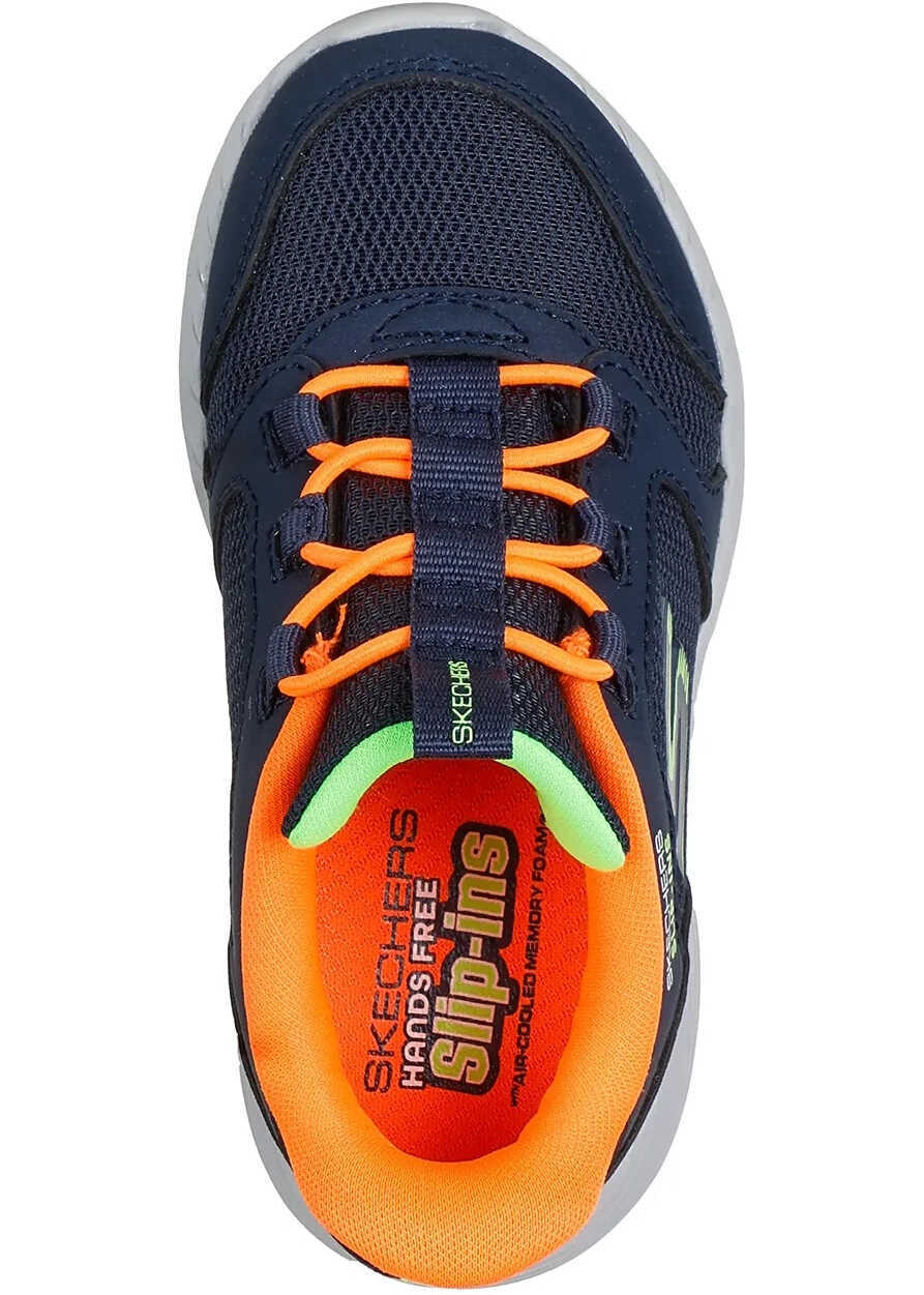 Sneakers SKECHERS Slip-ins Dyna-Lite - Turbo-Brisk Buddies NVY-ORNG Navy Baieti (BM 19702238) 3