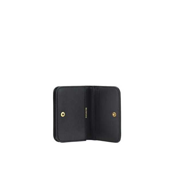 Portofele Balenciaga Balenciaga Leather BB Wallet And Card Holder Black Femei (BM 19702728) 3