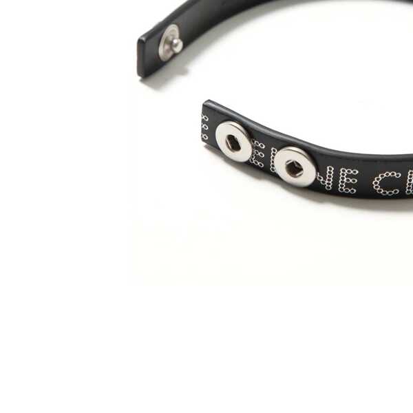 Bratari Cline Celine Leather Logo Bracelet Black Barbati (BM 19702737) 3