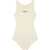 Jil Sander One Piece Swimsuit With Logo WHITE