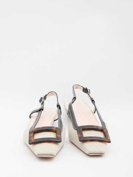Balerini Roger Vivier Belle Vivier Slingback Ballerinas BEIGE Femei (BM 19703060) 5