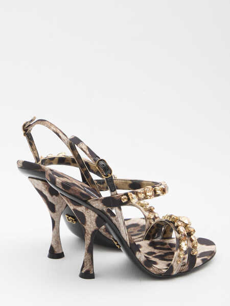 Sandale Dolce & Gabbana Animal Print Sandals BROWN Femei (BM 19703066) 3