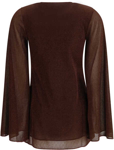 Pantaloni scurti OSEREE Lumiere O-kaftan mini Dress CHOCOLATE Femei (BM 19703099) 2