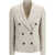 Brunello Cucinelli Button Herringbone Blazer BEIGE/PANAMA