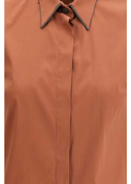 Camasi casual Brunello Cucinelli Sleeveless Shirt FIRE BRICK Femei (BM 19703129) 3