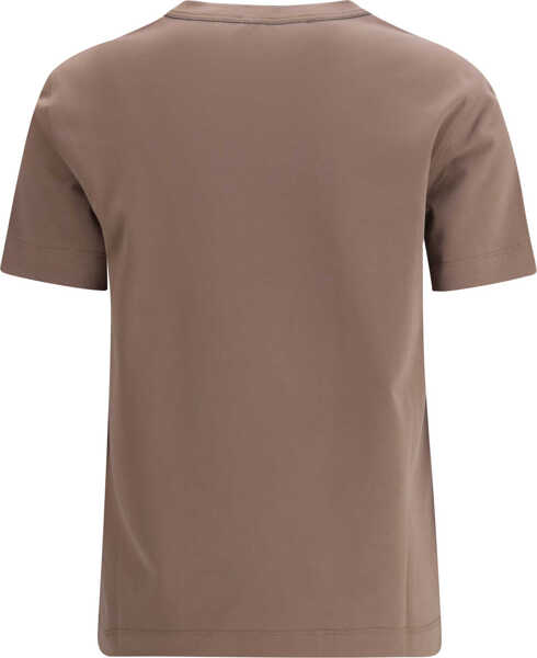 Tricouri Brunello Cucinelli Monochrome T-Shirt PEPPERCORN Femei (BM 19703132) 2