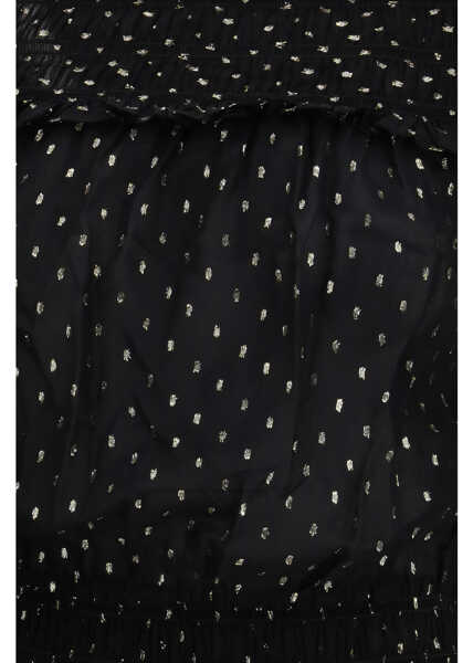 Topuri Self-Portrait Off-the-shoulder chiffon Top BLACK Femei (BM 19703150) 3