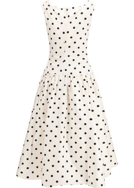 Rochii Self-Portrait Polka dot cotton midi Dress CREAM Femei (BM 19703153) 2