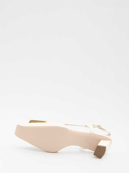 Pantofi cu toc Roger Vivier Belle Vivier Slingback Pumps CREAM Femei (BM 19703192) 4