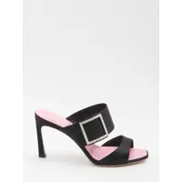 Sandale Trompette Satin Mules Femei