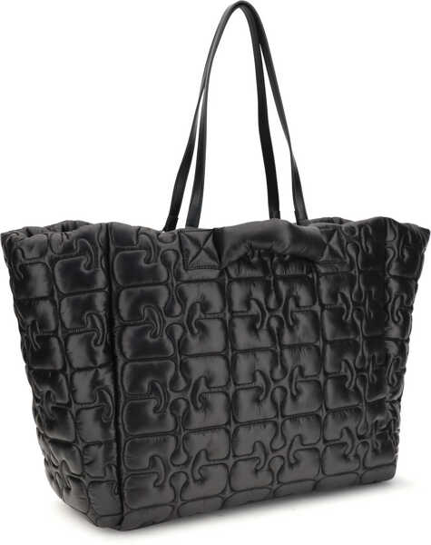 Genti de mana Ganni RE-TECH QUILTED TOTE BLACK Femei (BM 19703273) 3