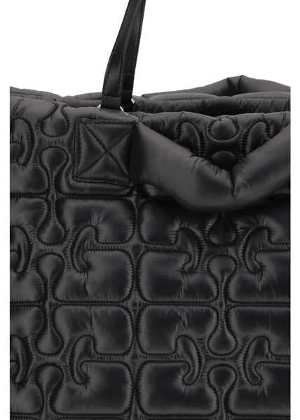 Genti de mana Ganni RE-TECH QUILTED TOTE BLACK Femei (BM 19703273) 4